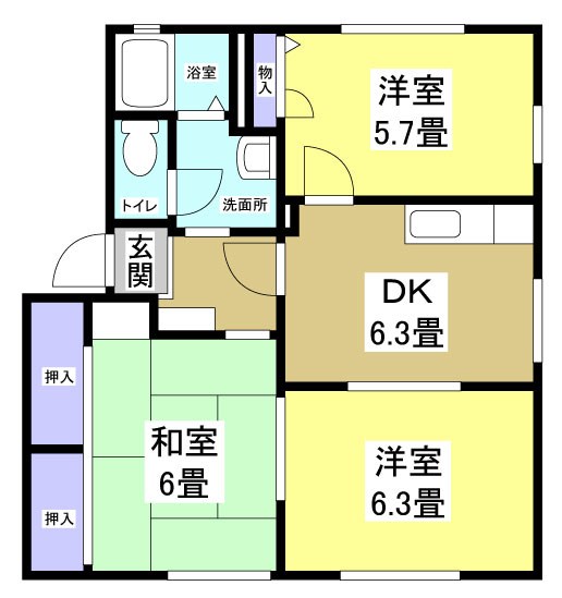 プレステージ中部IIIAの間取り