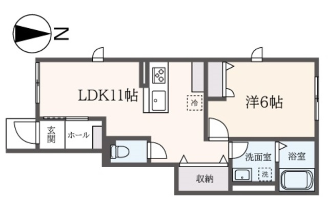 横浜市青葉区あかね台のアパートの間取り