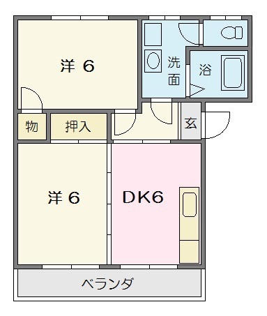 【ハイツ朝日ケ丘の間取り】