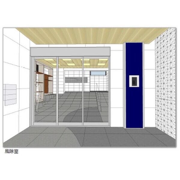 セキュリティ　風除室