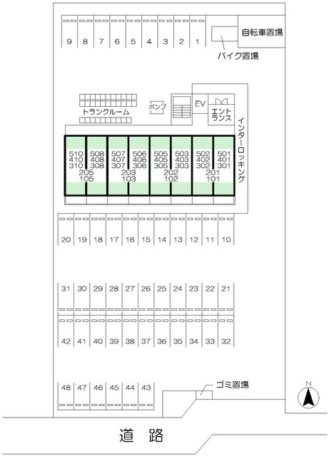 駐車場　駐車場配置図