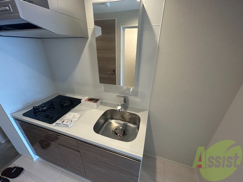 洗面設備　キッチンシンクの部分が洗面台としてもご利用いただけます。