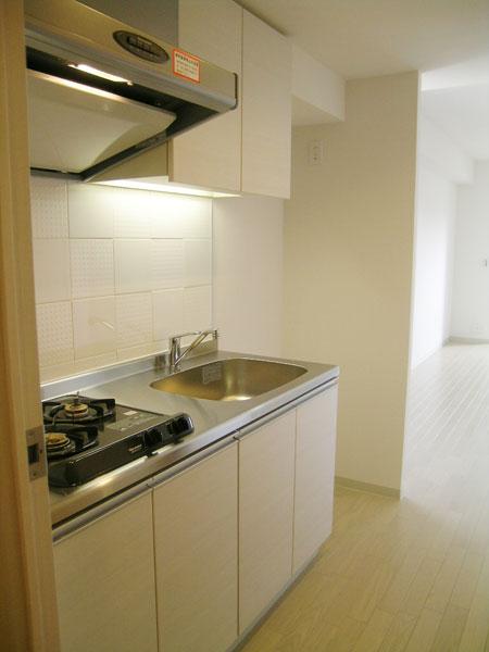 キッチン　南堀江アパートメントグランデ　２口ガスシステムキッチン