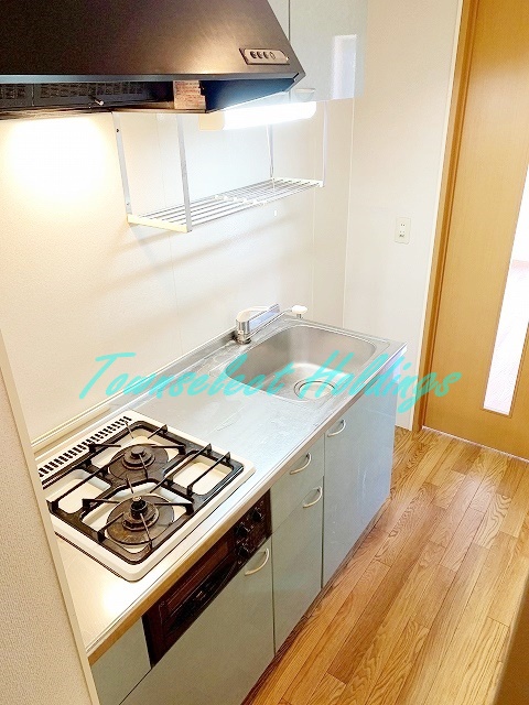 キッチン　経済的な都市ガス♪2口ガスコンロ