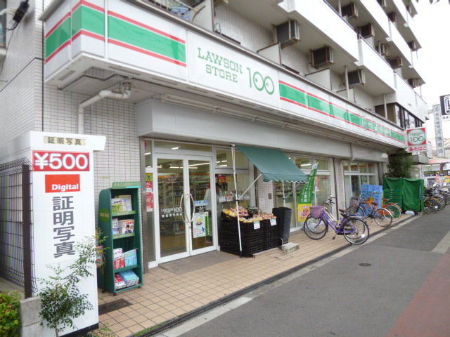 コンビニ　ローソンストア100東住吉矢田店（コンビニ）まで156m