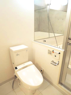 トイレ　落ち着いた色調のトイレです