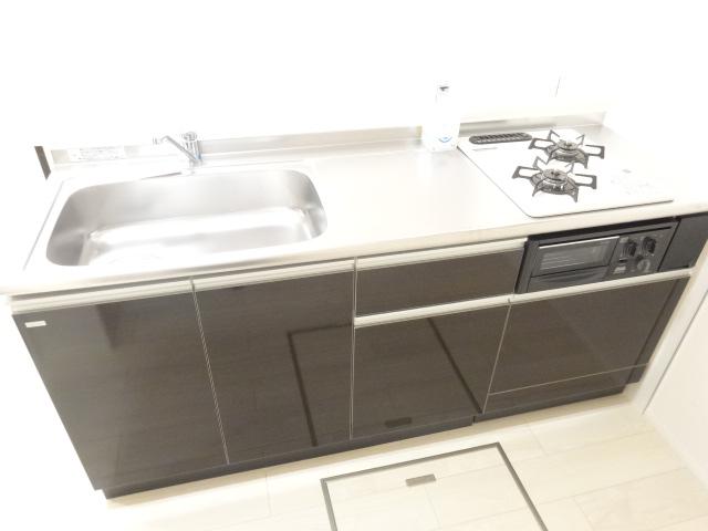 キッチン　２口コンロでお料理楽々