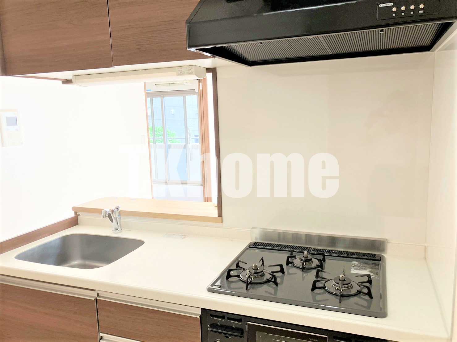 キッチン　3口ガスシステムキッチン