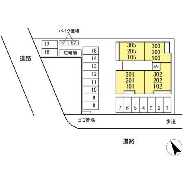 駐車場　配置図