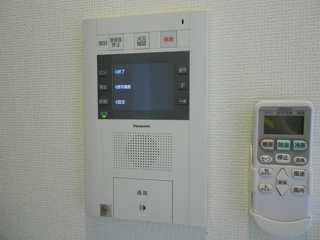 セキュリティ　モニター付きインターホンです