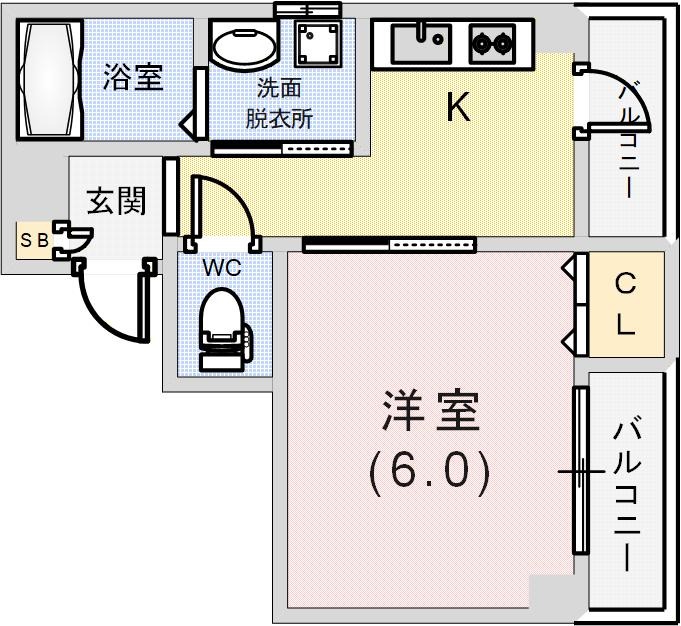 A-EAST元町の間取り写真