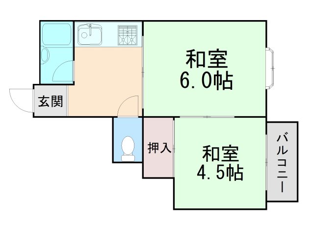 マンション長栄の間取り写真