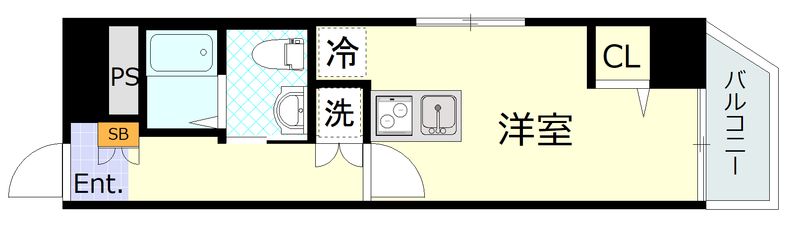 東京メトロ東西線 門前仲町駅 徒歩3分 13階建 築47年の間取り写真
