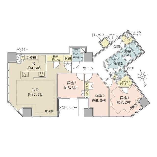 Brillia一番町の間取り写真