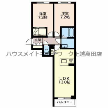 マストテラス上越春日野 Bの間取り写真