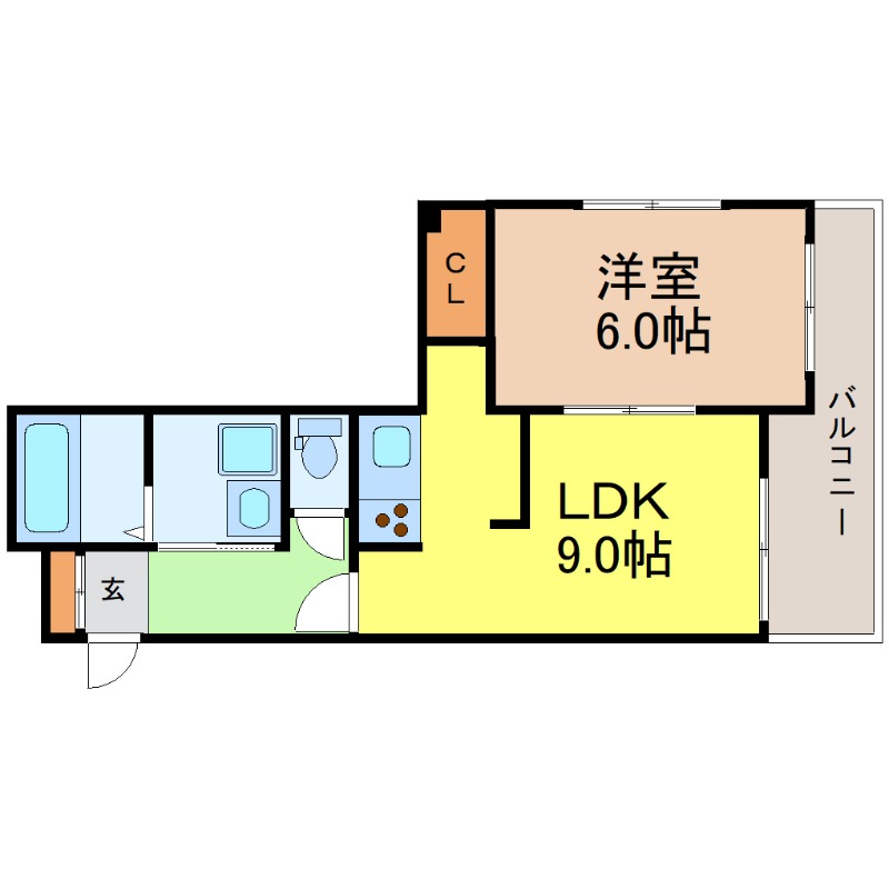 地下鉄東山線 覚王山駅 徒歩7分 3階建 築24年の間取り写真