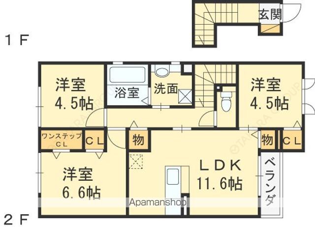 近鉄奈良線 若江岩田駅 徒歩8分 2階建 築14年の間取り写真
