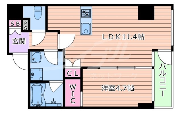 フォルトナート扇町の間取り写真