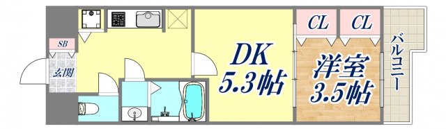 LAV神戸三宮の間取り写真