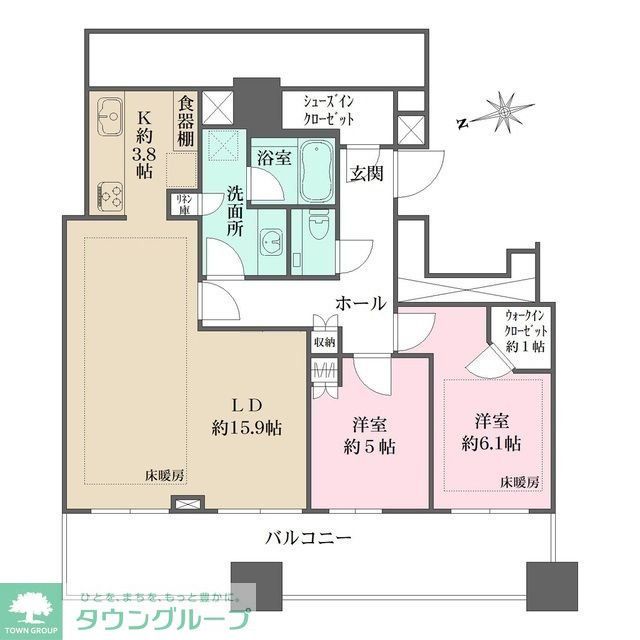 ＪＲ山手線 浜松町駅 徒歩2分 46階建 築2年の間取り写真