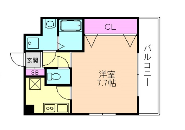 ＪＲ東西線 御幣島駅 徒歩5分 7階建 築20年の間取り写真
