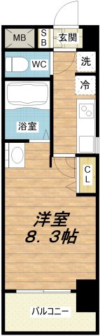 クレストコート難波サウスの間取り写真