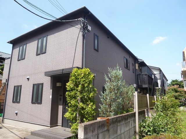 建物外観　ミサワホーム施工の2階建ての建物です。