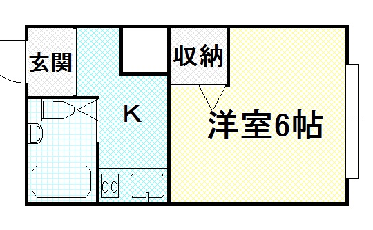 泉佐野市長滝のアパートの間取り