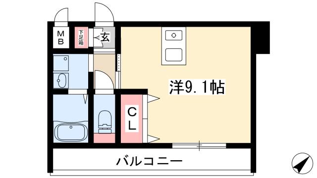 プレサンス鶴舞駅前ブリリアントの間取り