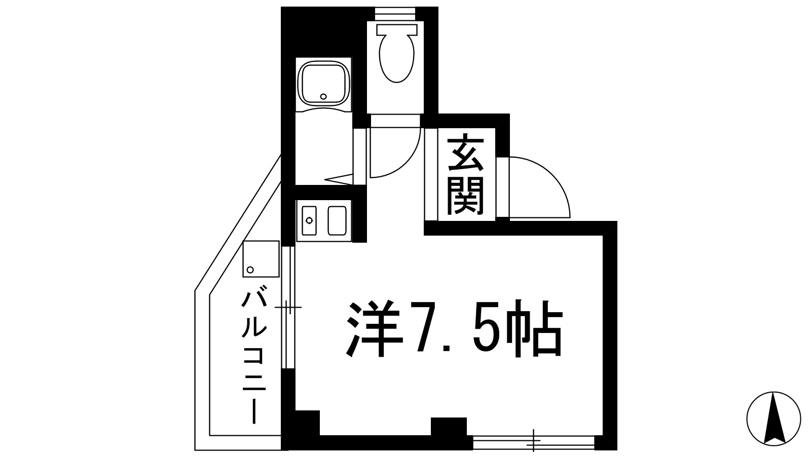 川西市多田桜木のマンションの間取り