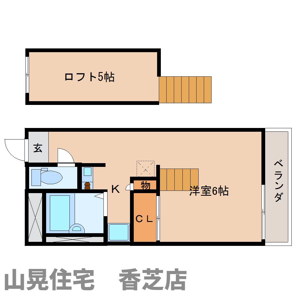 奈良県香芝市五位堂（マンション）の賃貸物件の間取り