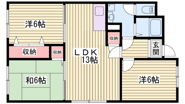 マンション外堀川の間取り