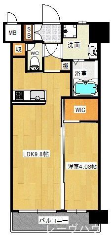 【福岡市博多区上呉服町のマンションの間取り】