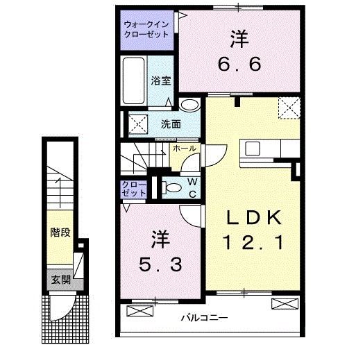 プリムローズ柳井　Ｂの間取り