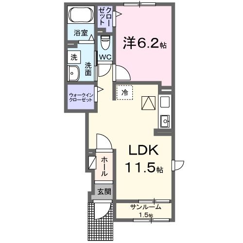 クルールＢの間取り