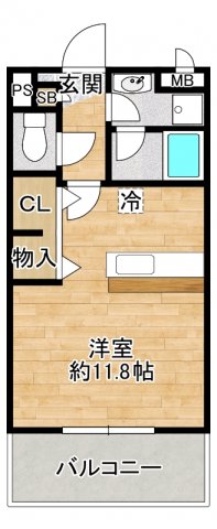 箕面市小野原西のマンションの間取り