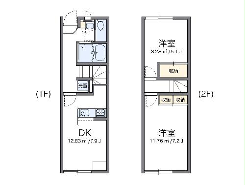 レオパレス南阪手の間取り