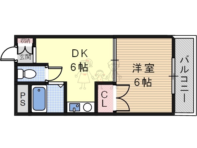 【大阪市阿倍野区阿倍野筋のマンションの間取り】