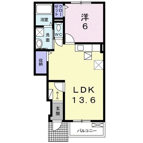 久米郡美咲町原田のアパートの間取り