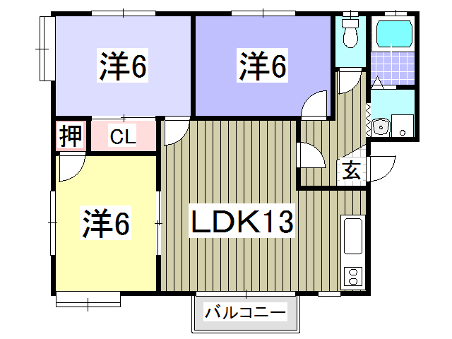 コリーナ蜆塚Aの間取り