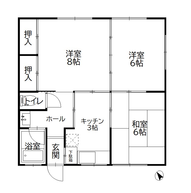 汐井アパートの間取り