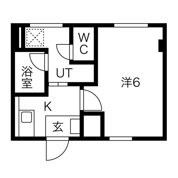 大阪市中央区粉川町のマンションの間取り