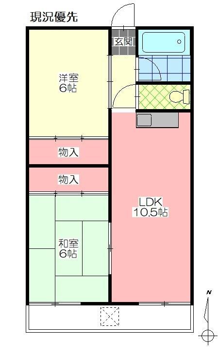 春日コーポ（別府）の間取り