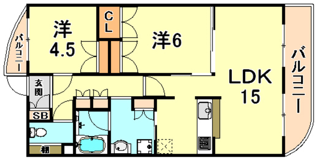 クオーレ御影の間取り