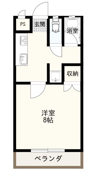 郡山市八山田のアパートの間取り