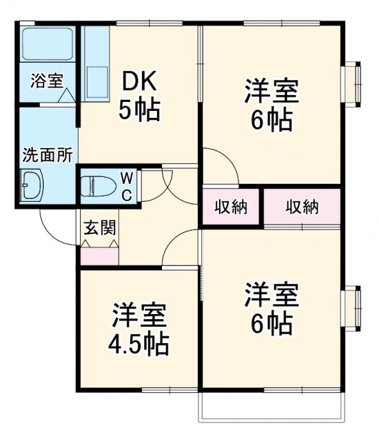 平塚市纒のアパートの間取り