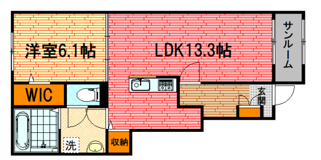 安芸高田市吉田町吉田のアパートの間取り