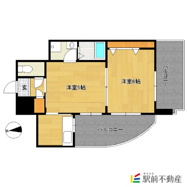 福岡市中央区警固のマンションの間取り