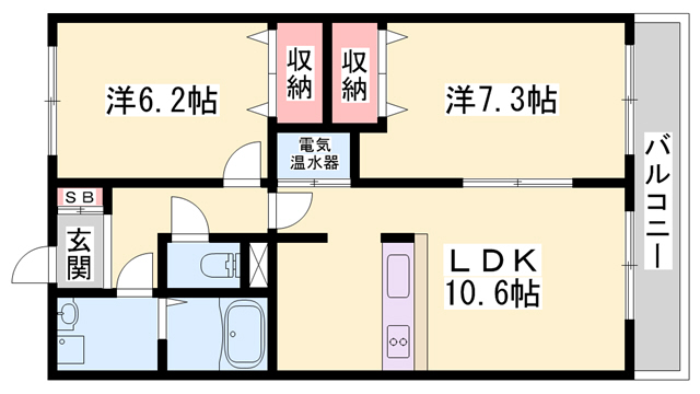 インタービレッジ城北の間取り