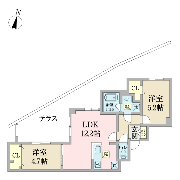 大阪市旭区今市のアパートの間取り